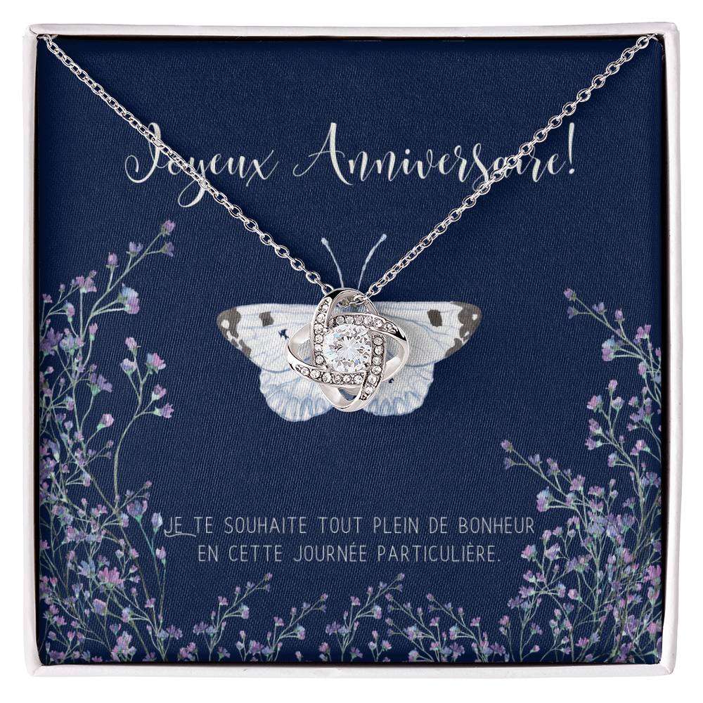 Joyeux Anniversaire Necklace | Personalized Birthday Gift | Birthday Necklace for French Mother | Birthday Necklace for French Girl Friend