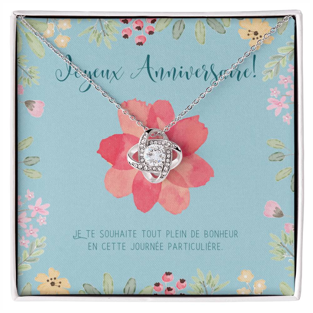 Joyeux Anniversaire Necklace | Personalized Birthday Gift | Birthday Necklace for French Mother | Birthday Necklace for French Girl Friend