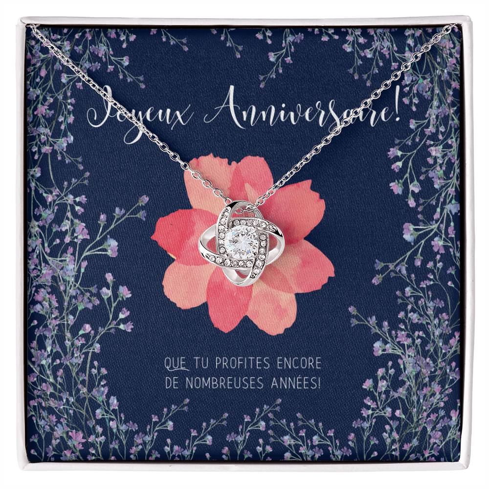 Joyeux Anniversaire Necklace | Personalized Birthday Gift | Birthday Necklace for French Mother | Birthday Necklace for French Girl Friend