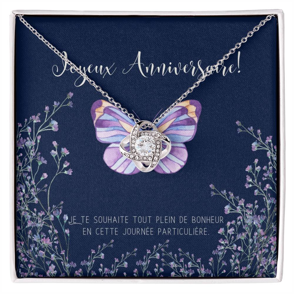 Joyeux Anniversaire Necklace | Personalized Birthday Gift | Birthday Necklace for French Mother | Birthday Necklace for French Girl Friend