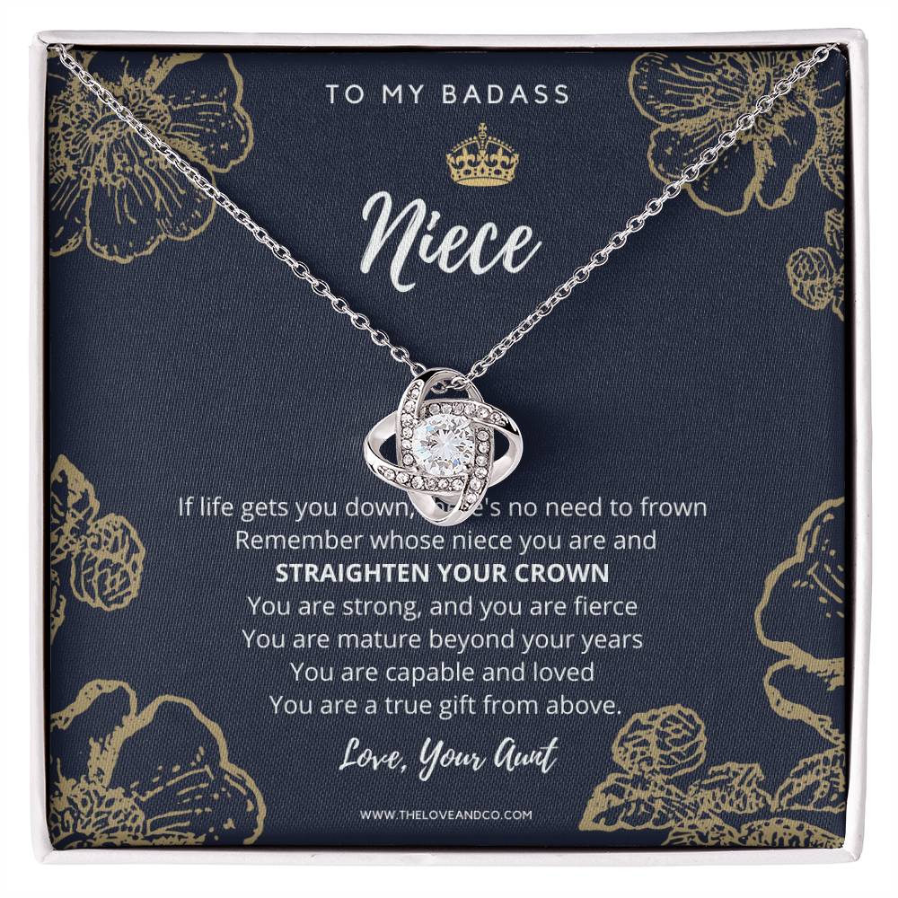 To My Badass Niece Love Your Aunt Necklace