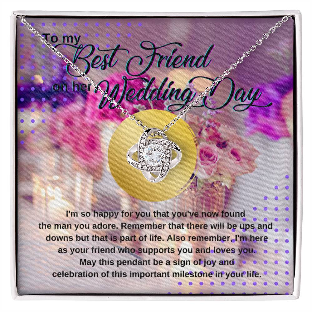 Wedding Gift for Bride, Best Friend Gift on Her Wedding Day, Best Friend to Bride Gift, Friend of the Bride Necklace, Bride Jewelry for Wedding Day
