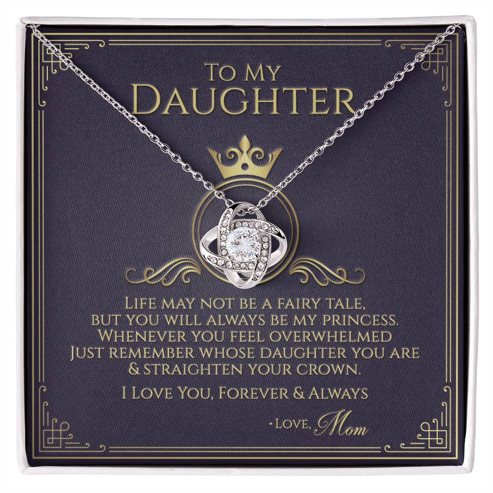 To My Daughter - Straighten Your Crown Necklace