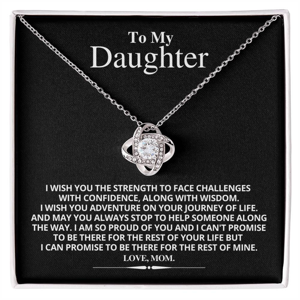 To My Daughter - Love Knot Necklace - From Mom