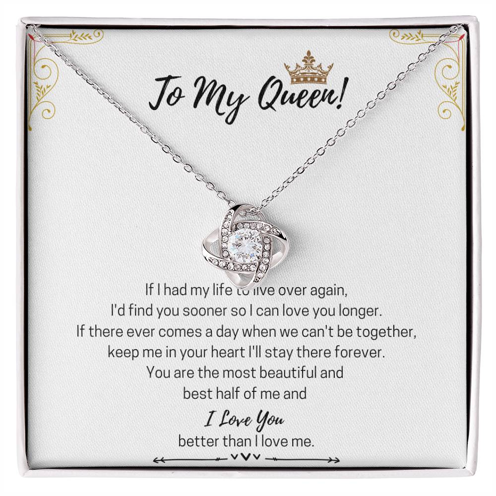 To My Queen - Loveknot Necklace