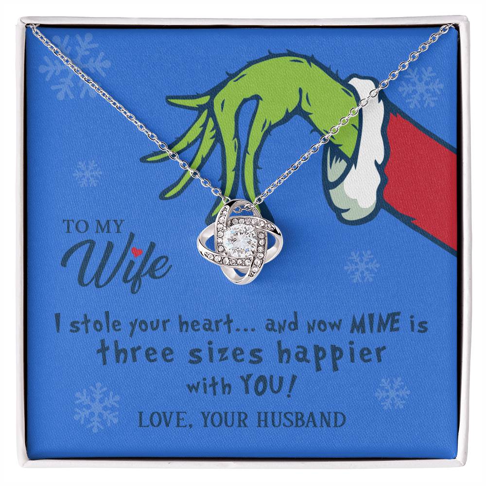 To My Wife - I Stole Your Heart - Love Knot Necklace
