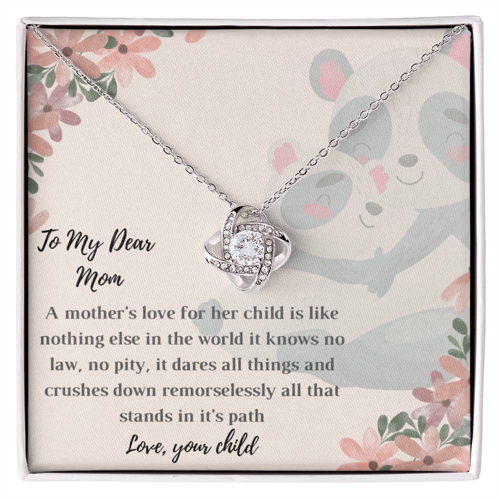 Interlocking Hearts Necklace With Card
