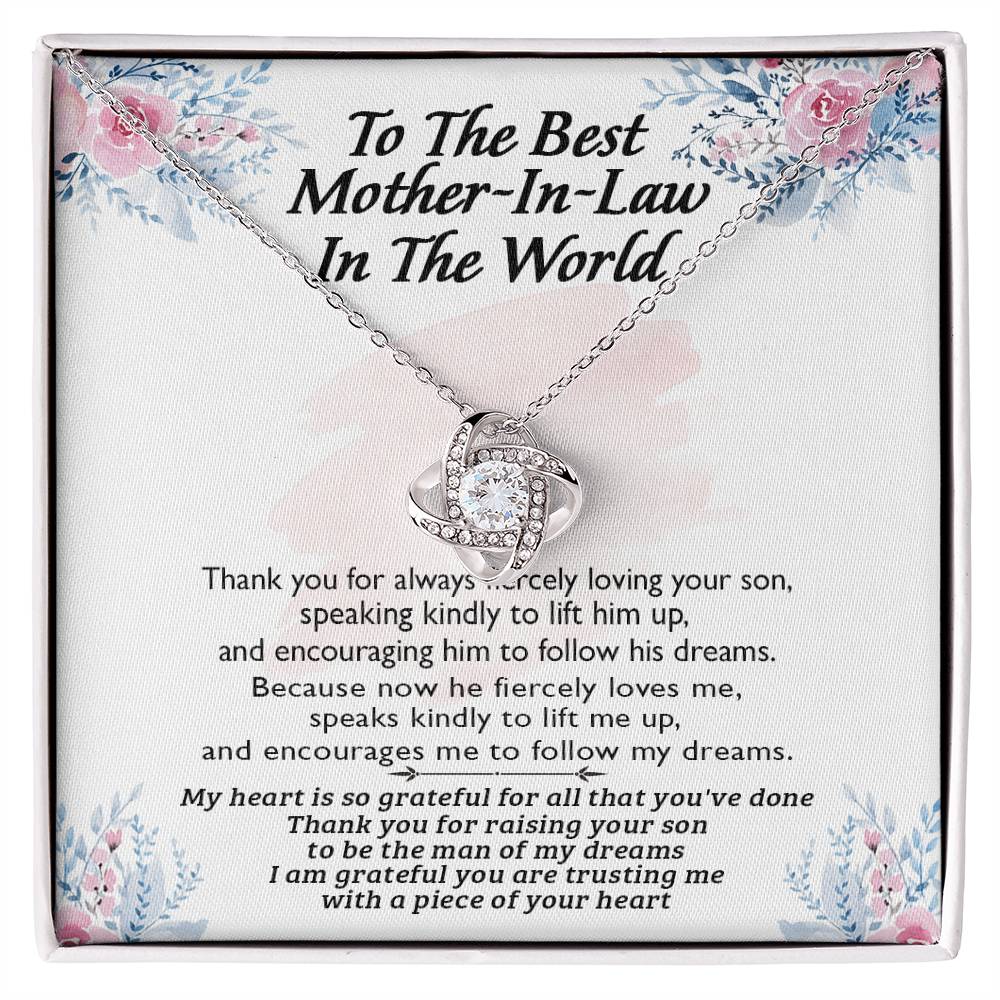 (Almost Gone) Gift for Mother-In-Law - Thank You for Always Fiercely Loving Your Son - Love Knot
