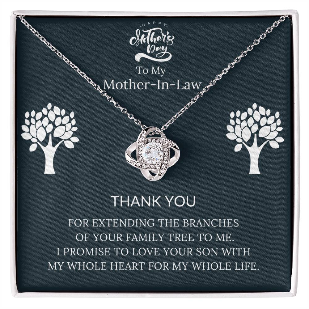 Mother’s Day - to My Mother-In-Law - Family Tree - Love Knot Necklace
