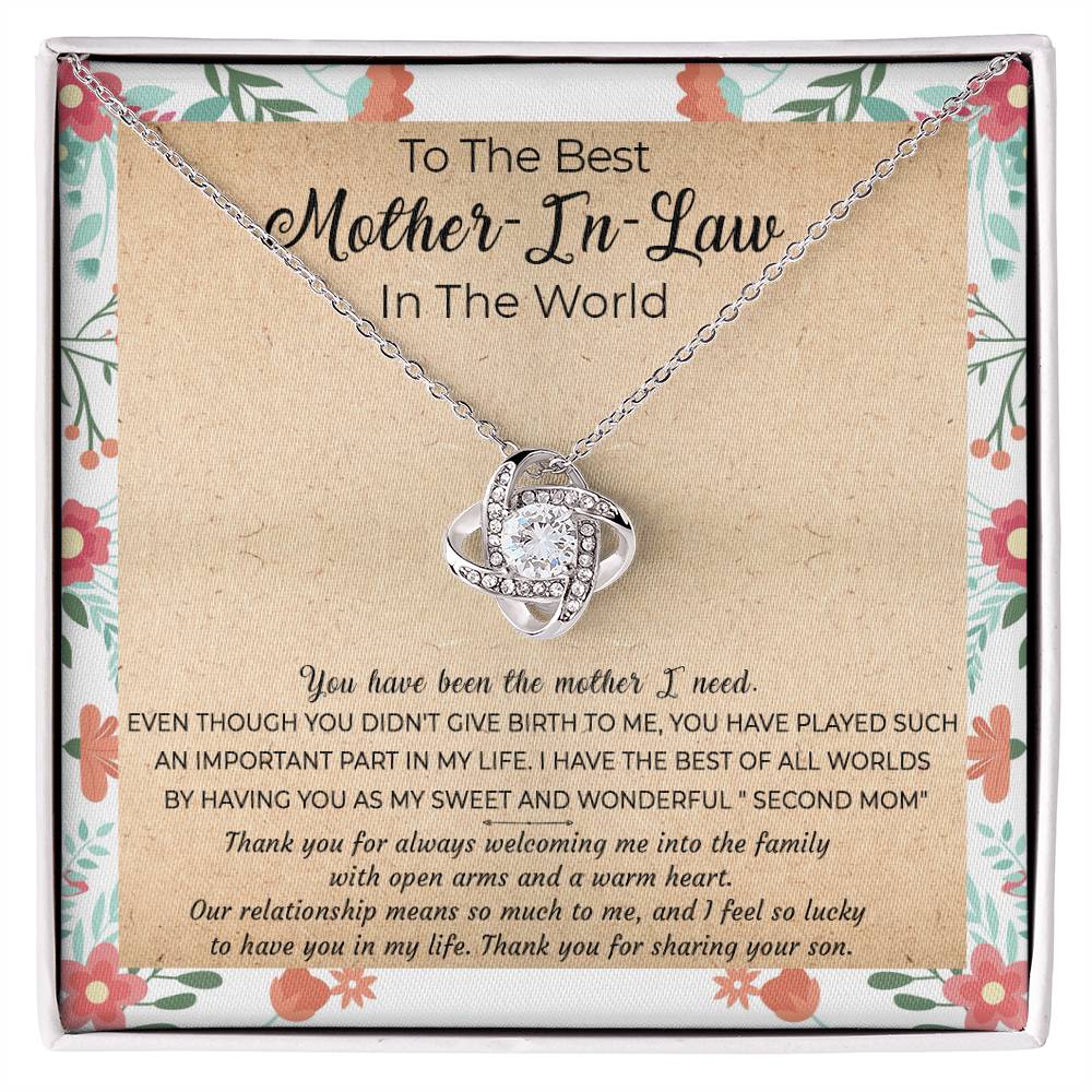 (Almost Gone) Gift for Mother-In-Law - My Sweet and Wonderful "Second Mom" - Love Knot