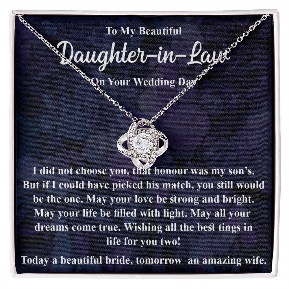 To My Daughter in Law - Blessing, Welcome to Our Family - Necklace