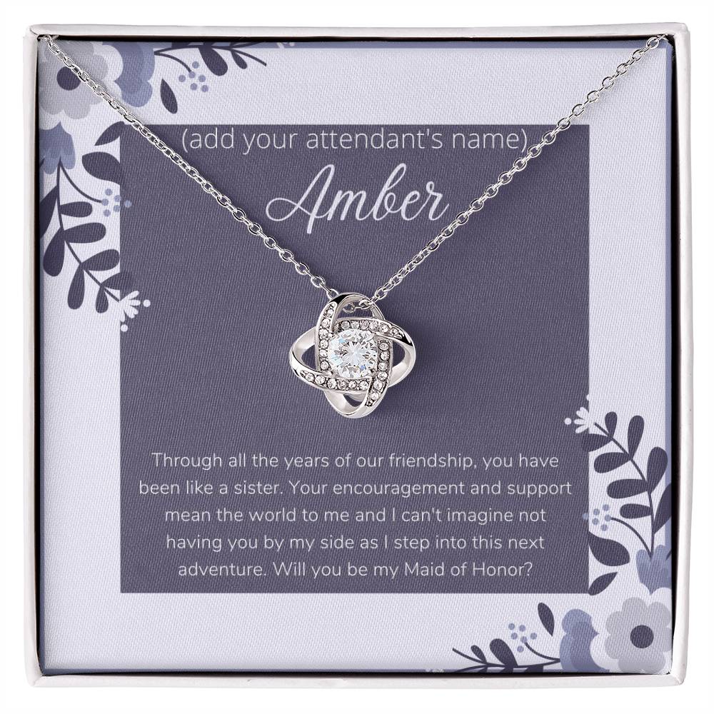 Customizable Maid of Honor Gift Card