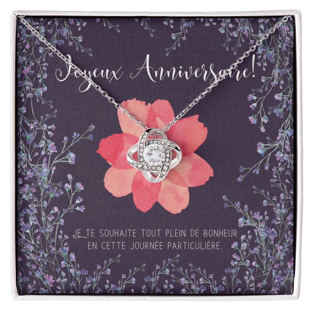 Joyeux Anniversaire Necklace | Personalized Birthday Gift | Birthday Necklace for French