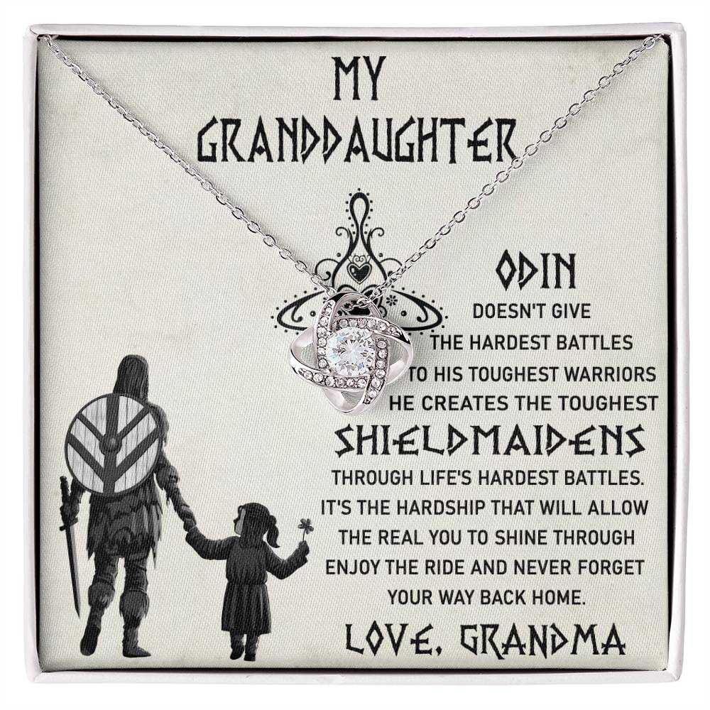 Shieldmaiden Love Knot Necklace for Granddaughter - From Grandma