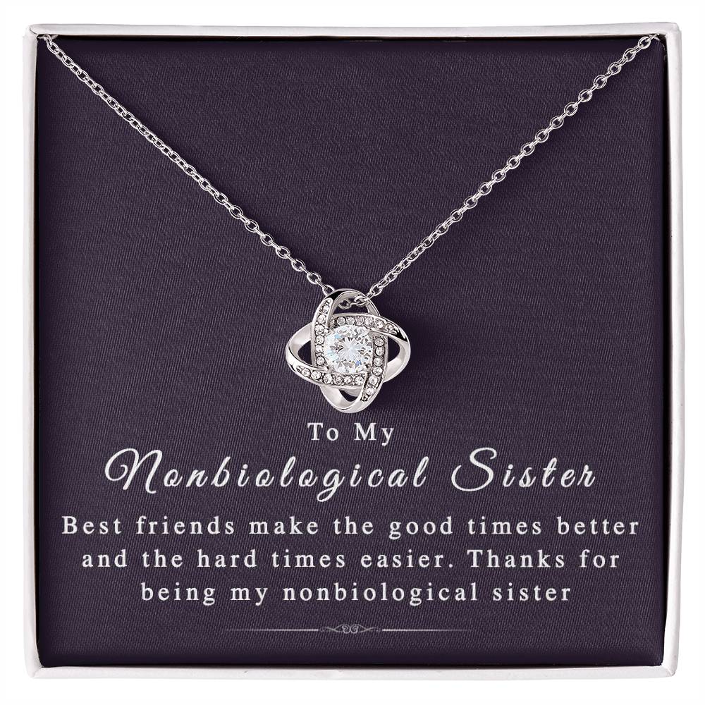 Nonbiological Sister - Friendship Knot Necklace - the Perfect Gift for Bffs (Almost Sold Out)