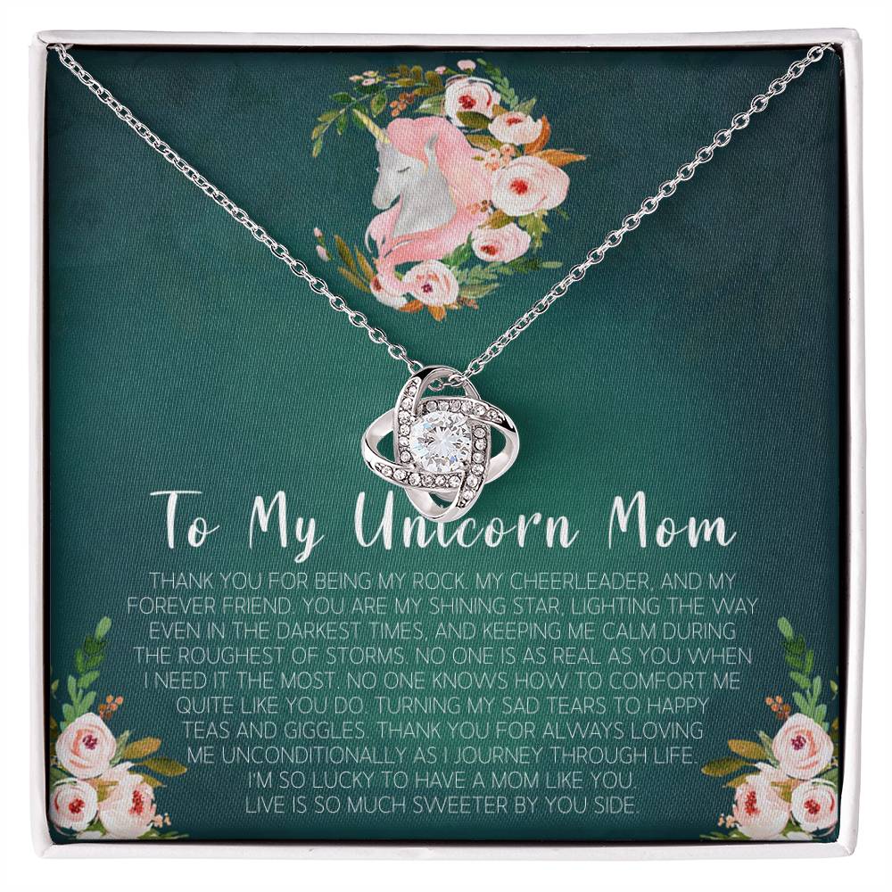 To My Unicorn Mom - Mothers Day Gift - Mothers Day Gift From Daughter - Gift for Mom Mother's Day Necklace With Card