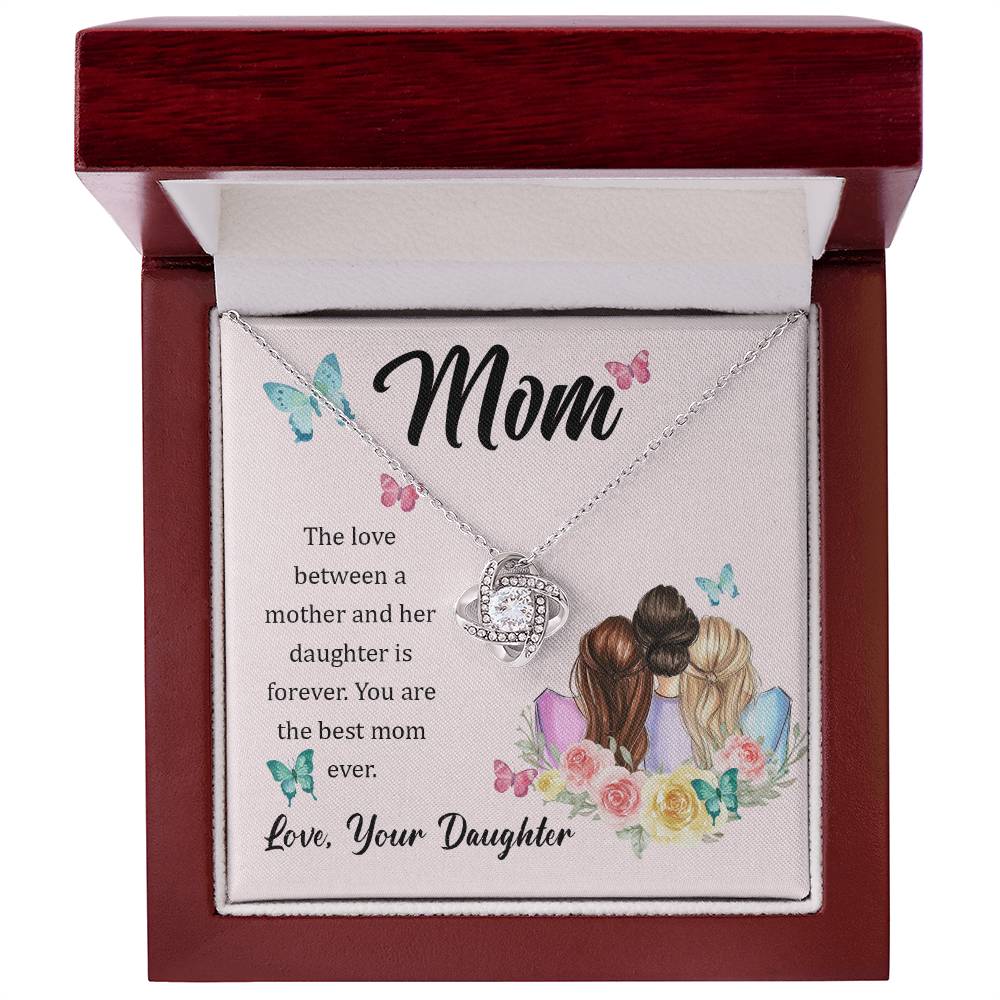 Gift for Mom From Daughter - Love Knot Necklace
