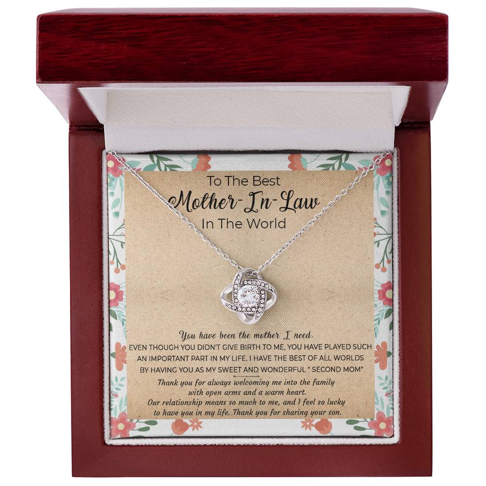 (Almost Gone) Gift for Mother-In-Law - My Sweet and Wonderful "Second Mom" - Love Knot