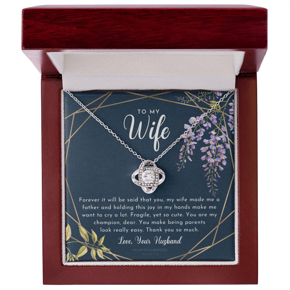 Postpartum Gift for Wife, Gift for Wife Post Pregnancy, Becoming a Mother Gift, Gift for Wife Birth, Wife After Pregnancy Necklace, Wife Becoming a Mom