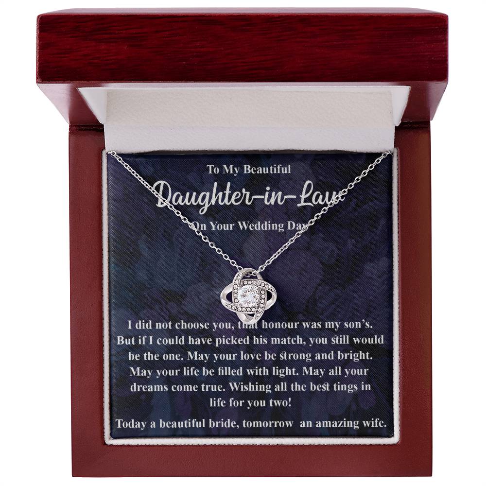 To My Daughter in Law - Blessing, Welcome to Our Family - Necklace