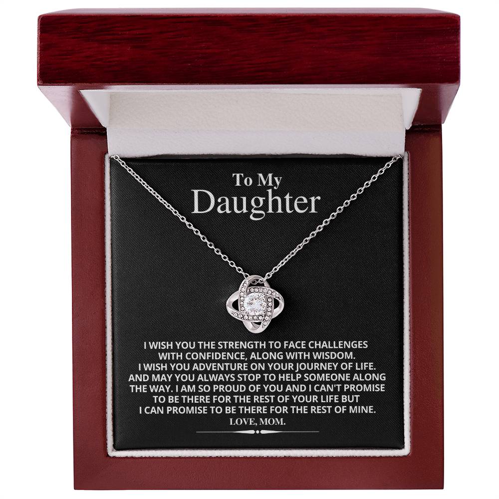 To My Daughter - Love Knot Necklace - From Mom