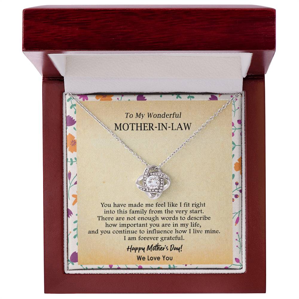 (Almost Gone) Gift for Mother-In-Law - Not Enough Words - Love Knot