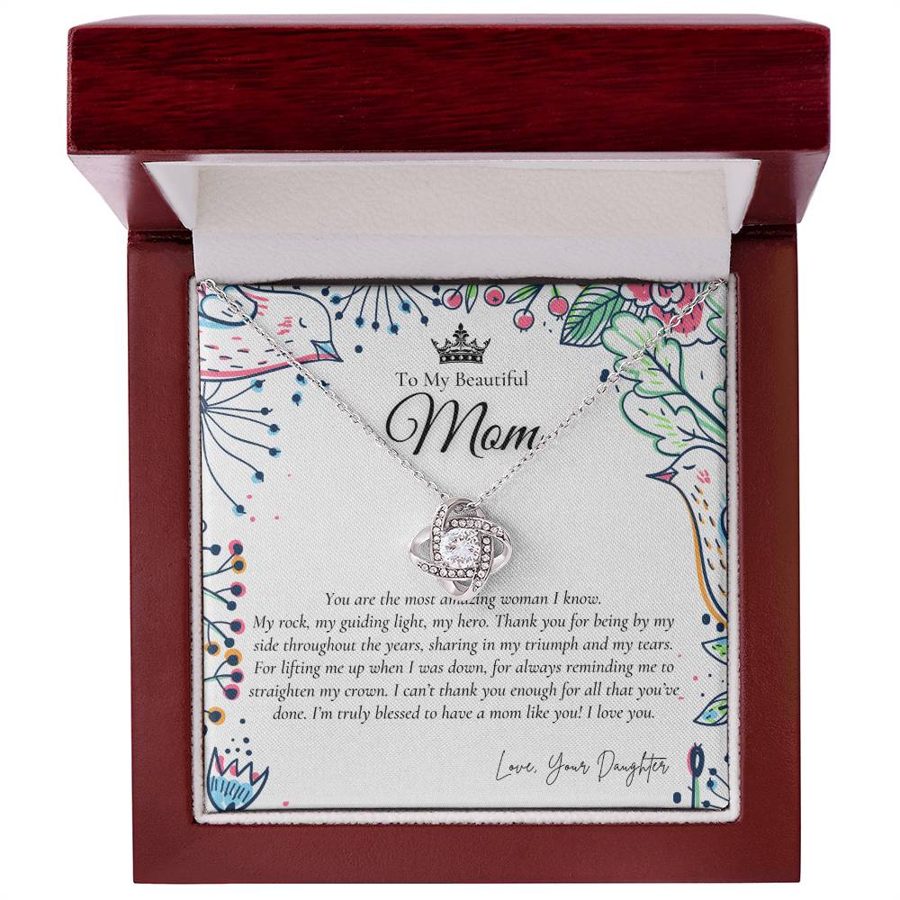 To My Beautiful Mom Necklace | Badass Mom Gift | Mother’s Day Gift | Birthday Gift | Gift From Daughter on Wedding Day