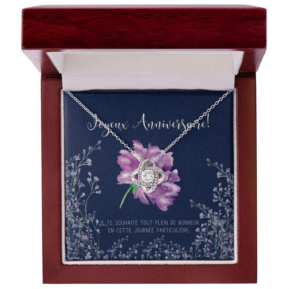 Joyeux Anniversaire Necklace | Personalized Birthday Gift | Birthday Necklace for French Mother | Birthday Necklace for French Girl Friend