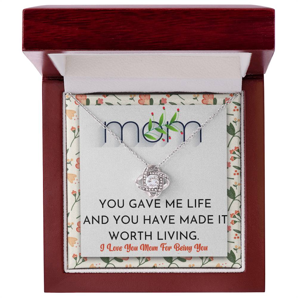 (Almost Gone) Worth Living Mom Necklace