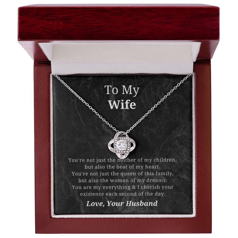 To My Wife Mother of My Children Love Knot Necklace