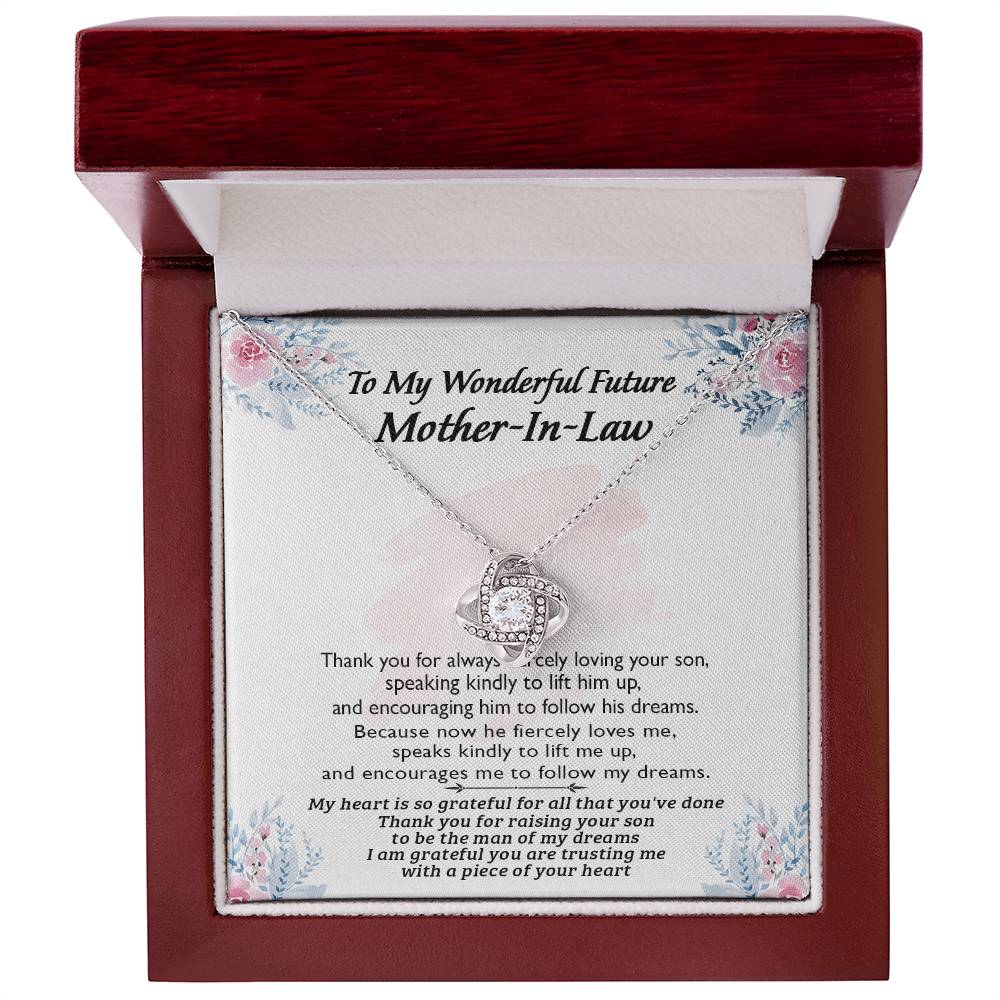 (Almost Gone) Gift for Future Mother-In-Law - Thank You for Always Fiercely Loving Your Son - Love Knot