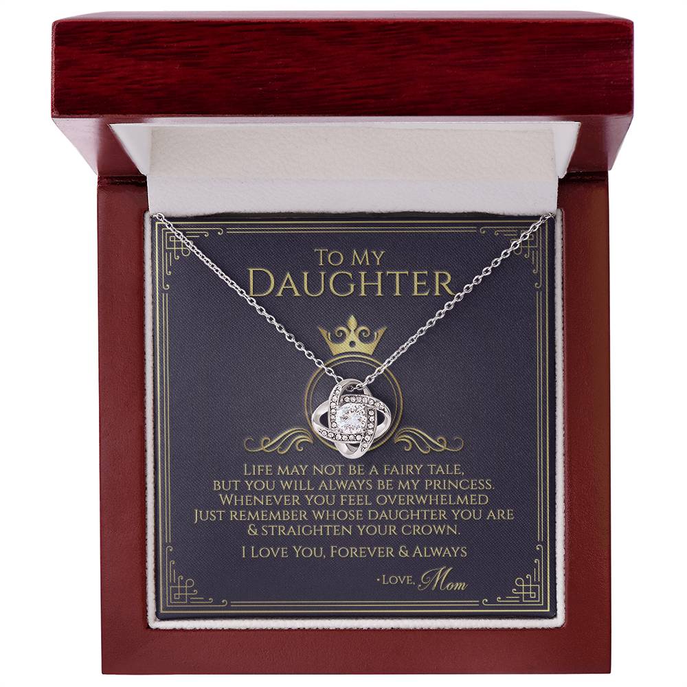 To My Daughter - Straighten Your Crown Necklace