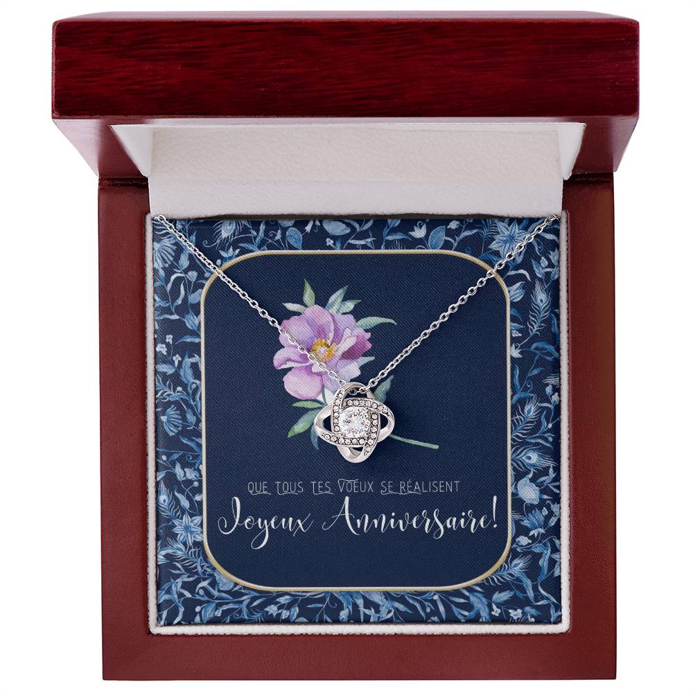 Joyeux Anniversaire Necklace | Personalized Birthday Gift | Birthday Necklace for French