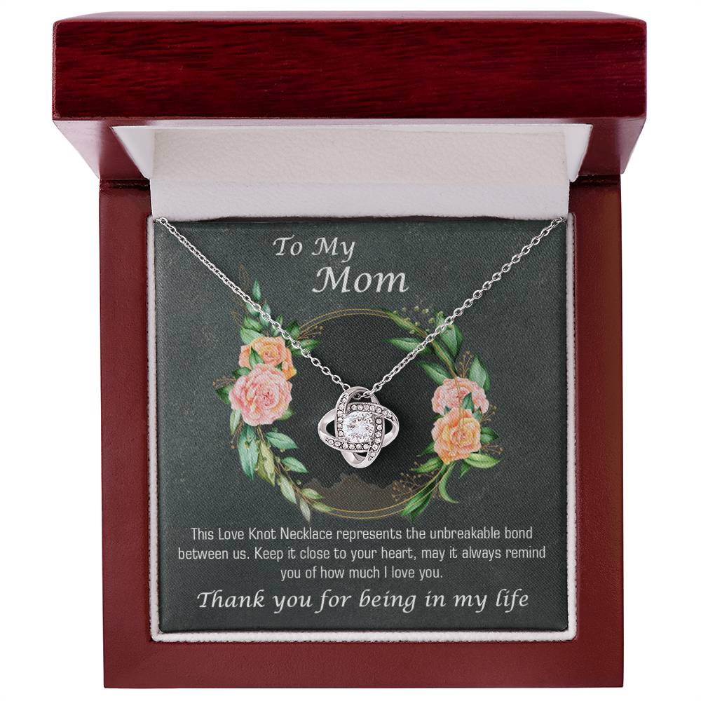 To My Mom - Gratitude - Love Knot Necklace