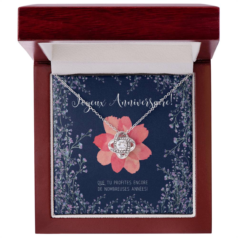 Joyeux Anniversaire Necklace | Personalized Birthday Gift | Birthday Necklace for French Mother | Birthday Necklace for French Girl Friend