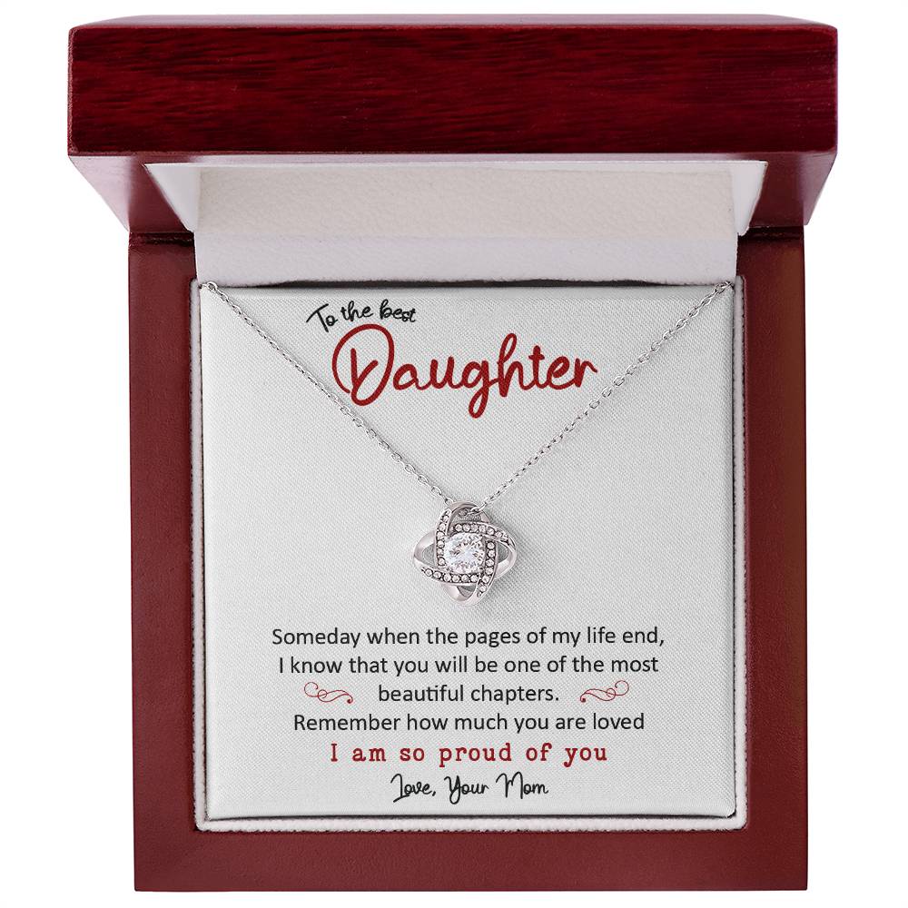 To the Best Daughter - Love Knot Necklace