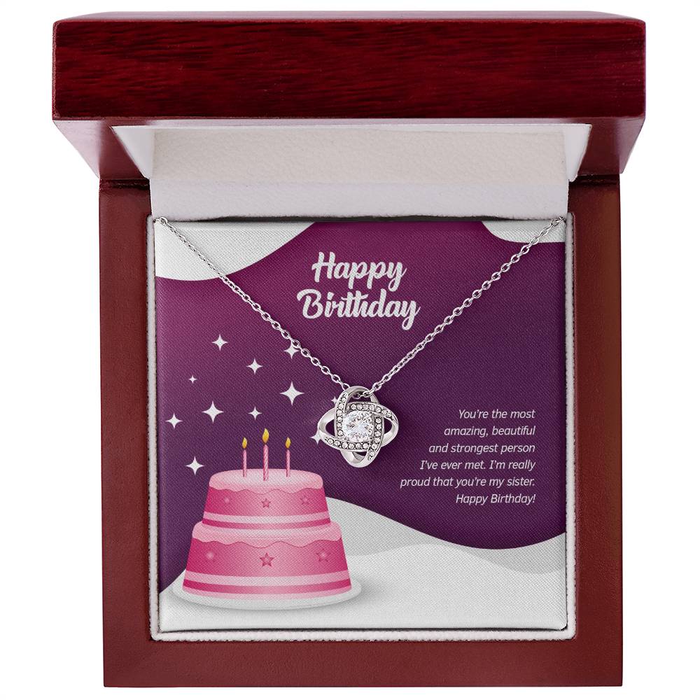 (Birthday Edition) Proud Sister's Admiration - Love Knot Necklace