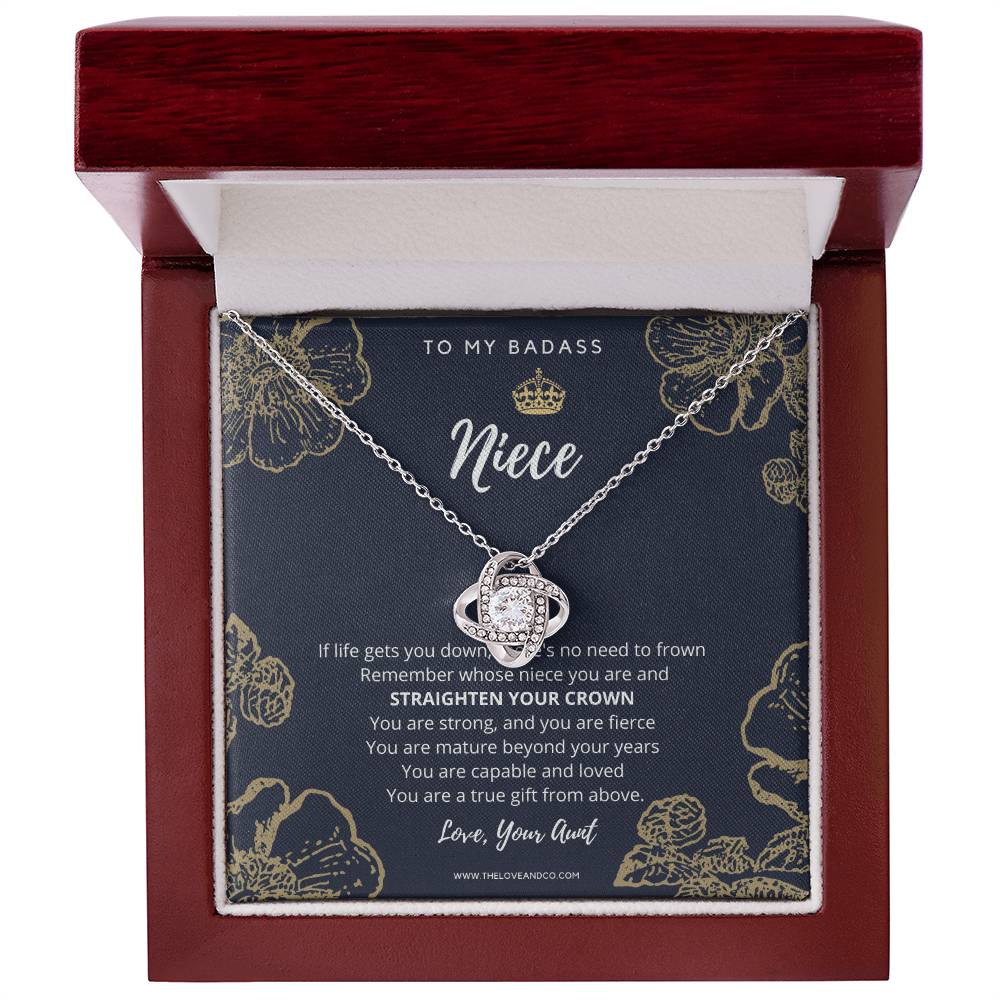 To My Badass Niece Love Your Aunt Necklace