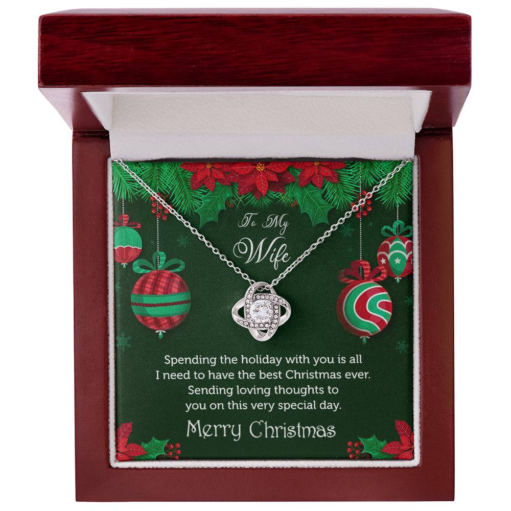 To My Wife - Best Christmas Ever Love Knot Necklace