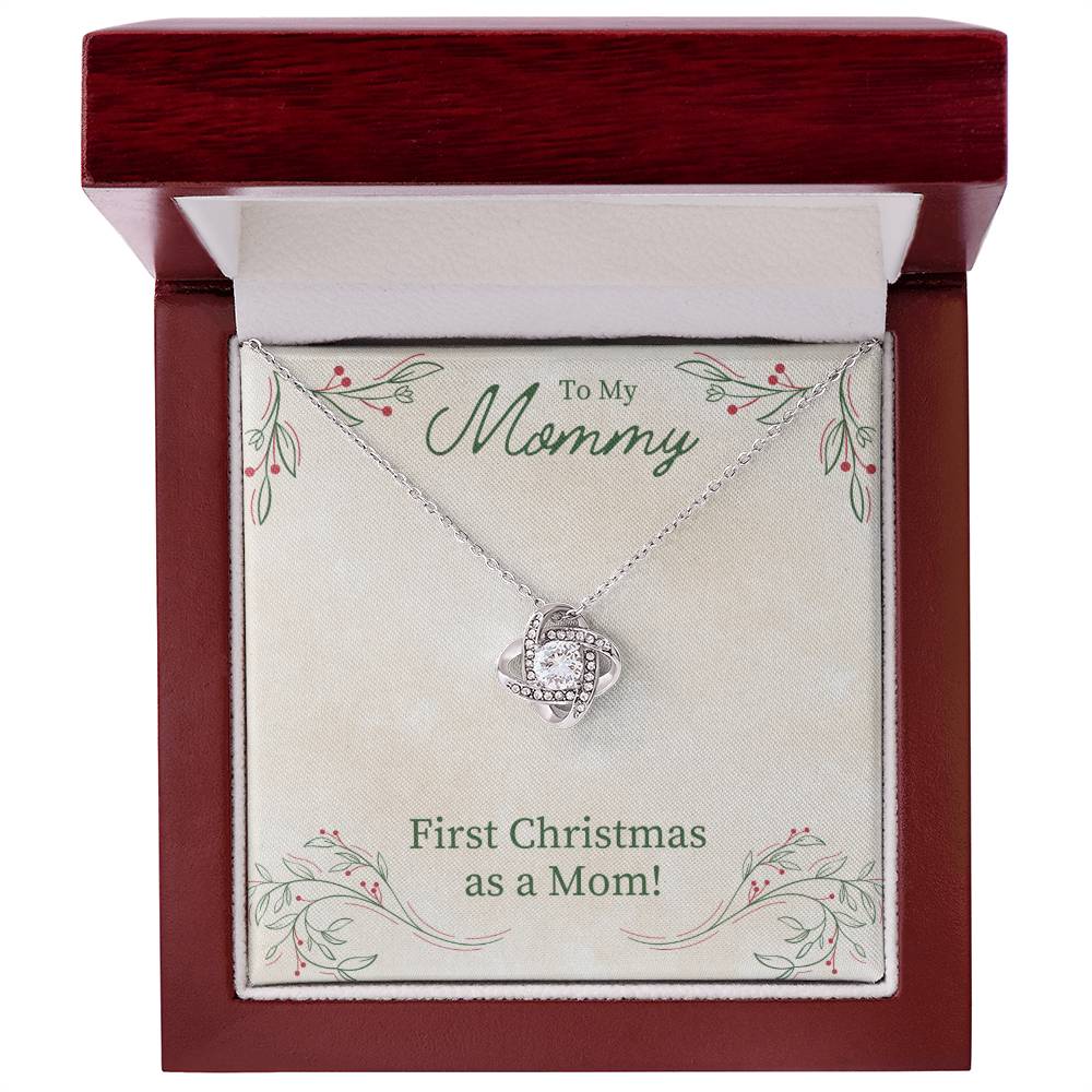 To My Mommy - First Christmas as a Mom - Love Knot Necklace
