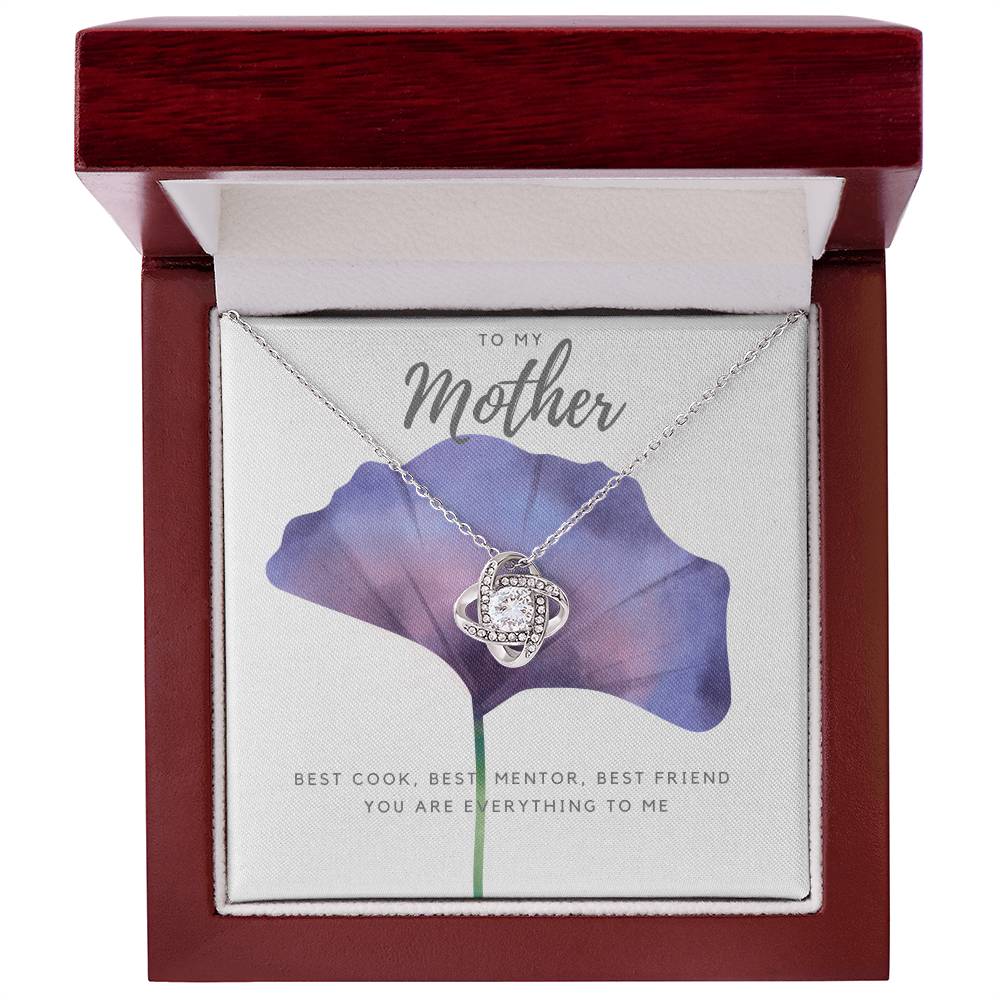 To My Mother Necklace - Purple Flower