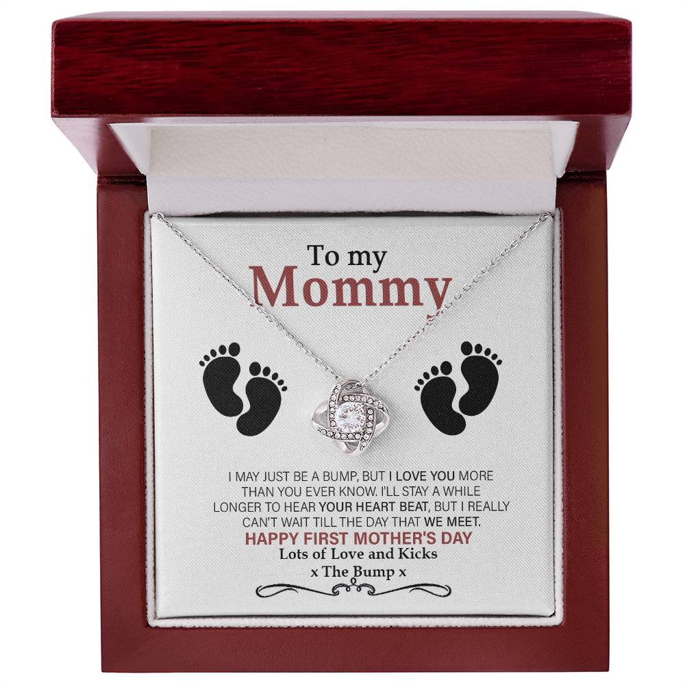 To My Mommy - From Bump - Pregnancy Gift for First Time Mom - Mother's Day Gift - Luxury Necklace