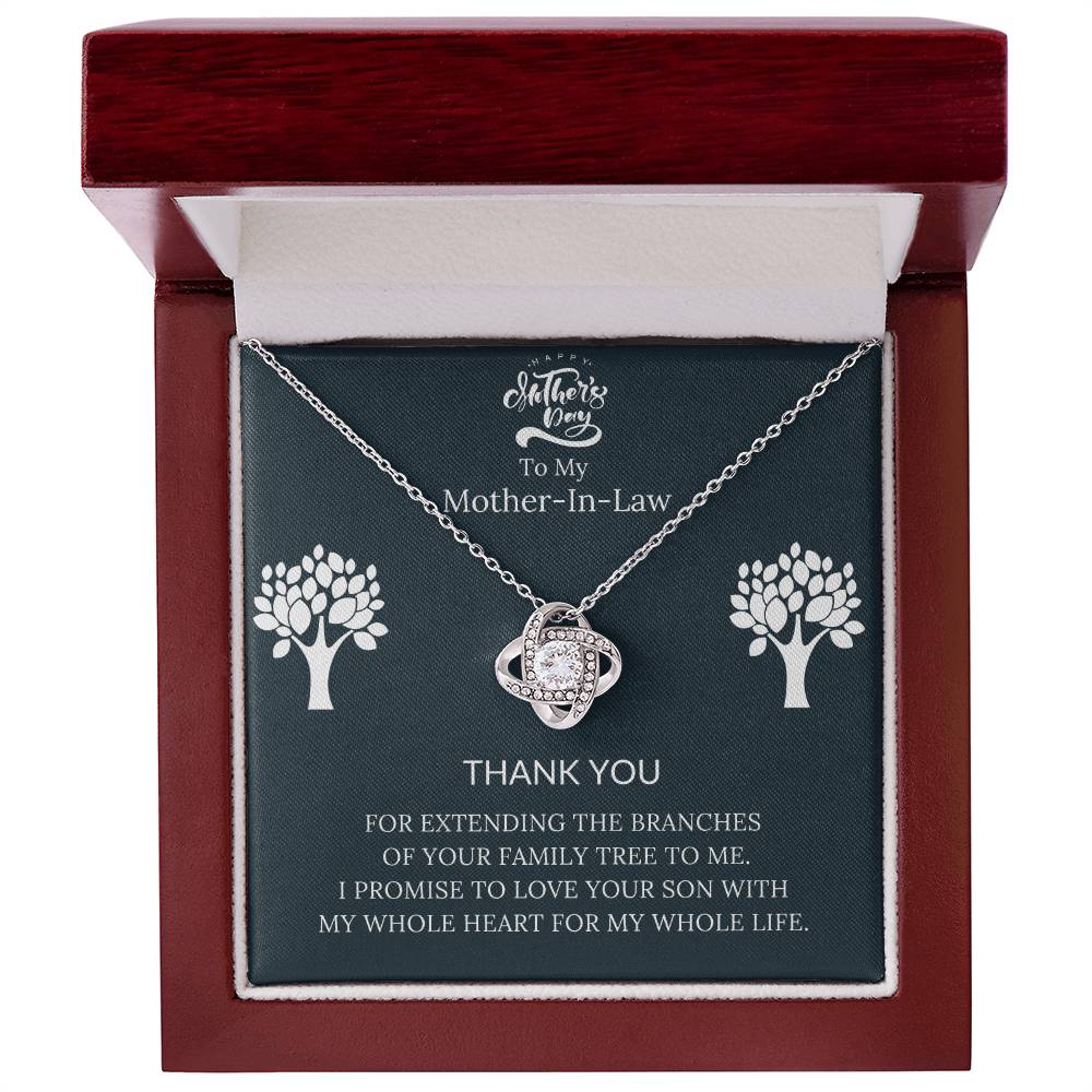 Mother’s Day - to My Mother-In-Law - Family Tree - Love Knot Necklace
