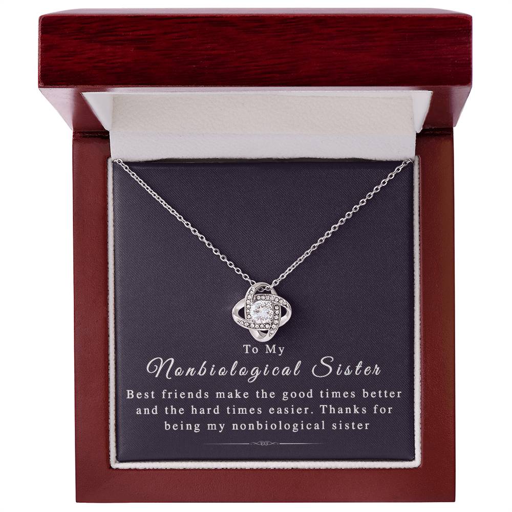 Nonbiological Sister - Friendship Knot Necklace - the Perfect Gift for Bffs (Almost Sold Out)