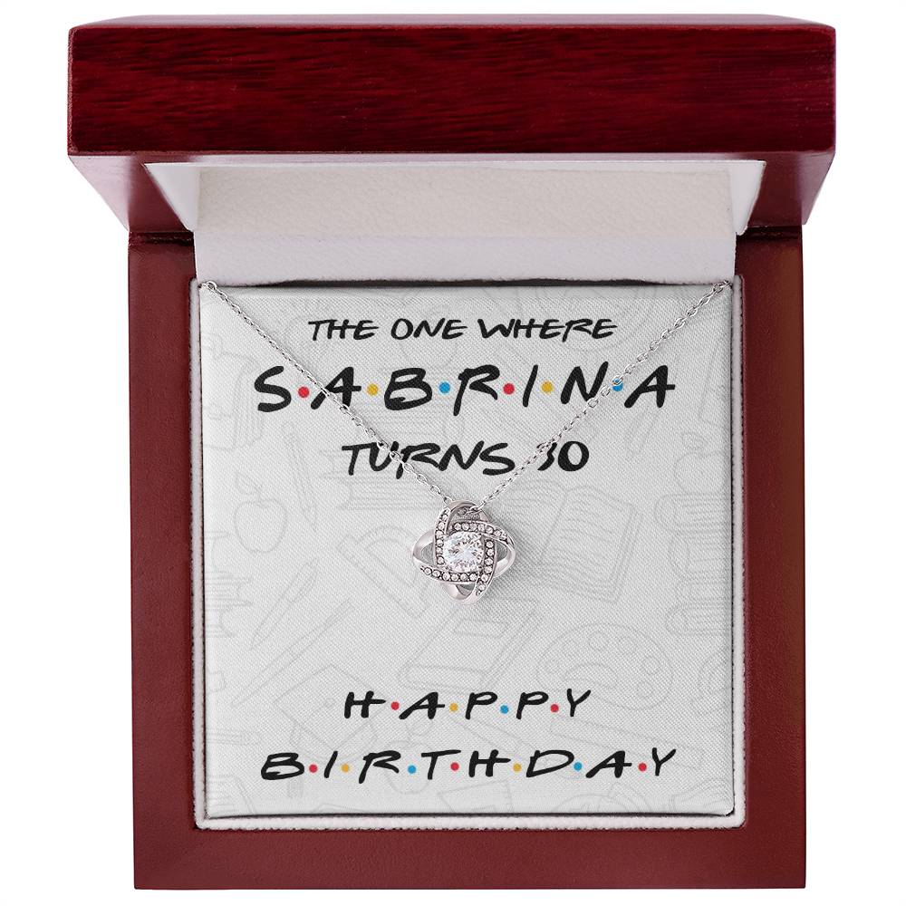 Personalized 30th Birthday Gift Necklace for Sister, 30 Years Old Birthday Gift for Friend, Love Knot Necklace Gift for Best Friends, Custom Name