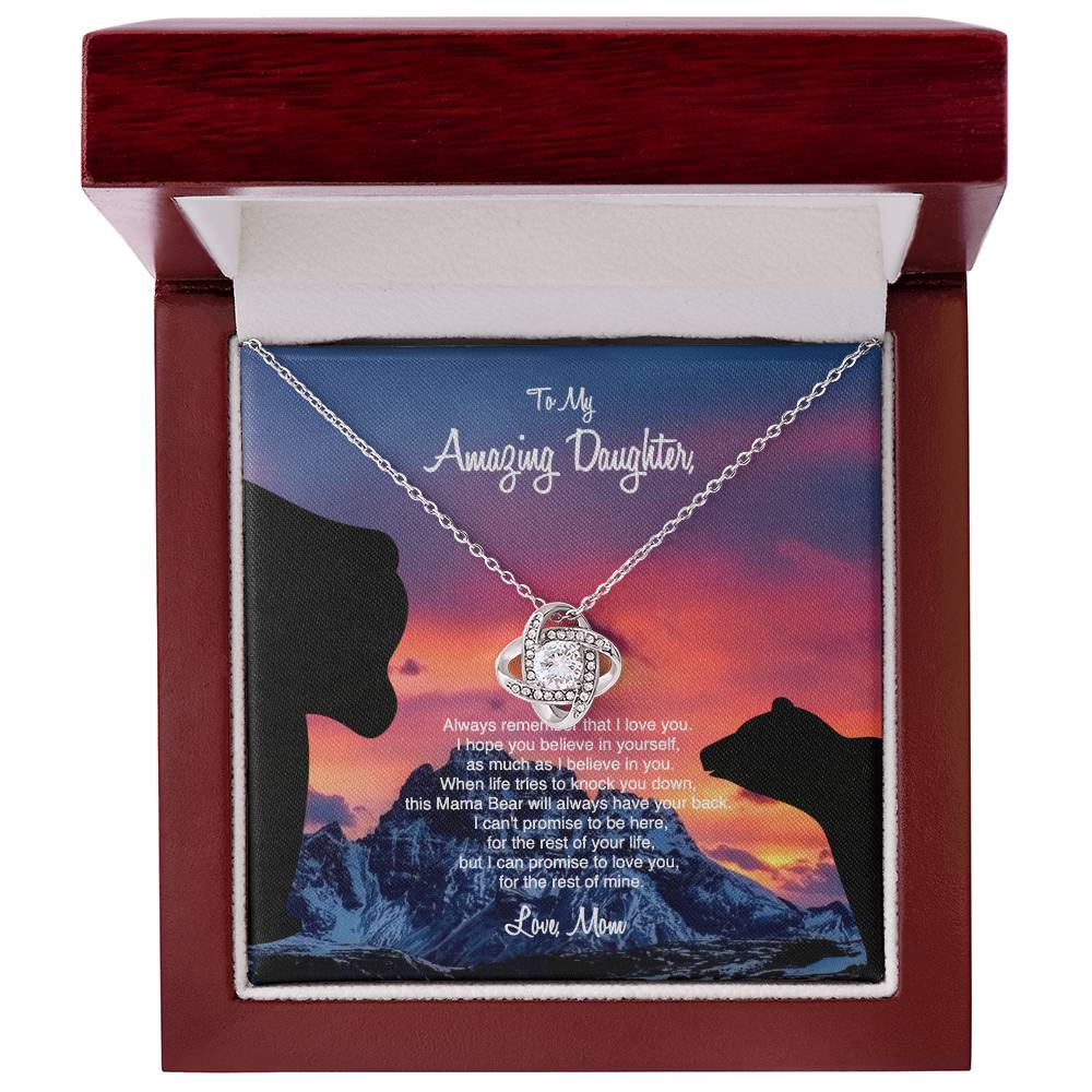 To My Daughter - This Mama Bear Will Always Have Your Back - Necklace
