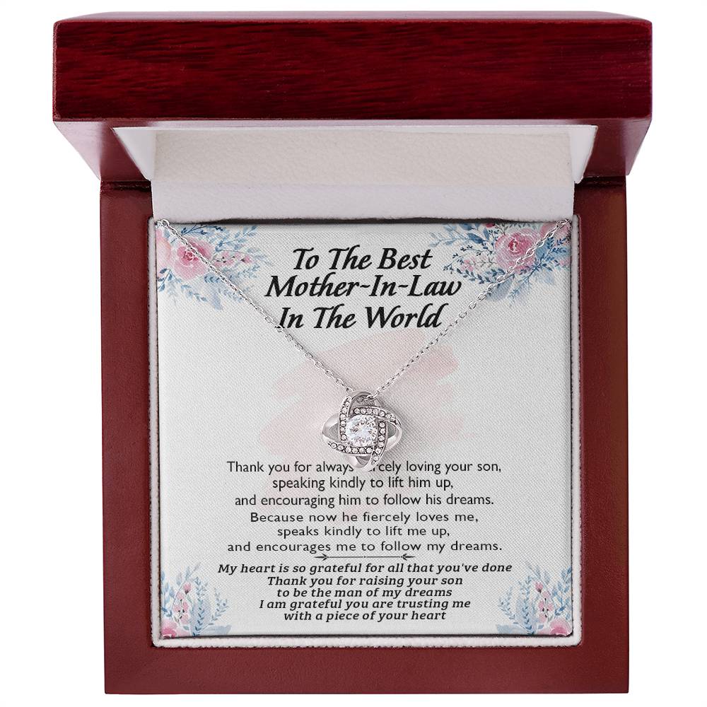 (Almost Gone) Gift for Mother-In-Law - Thank You for Always Fiercely Loving Your Son - Love Knot