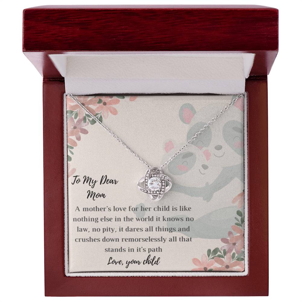 Interlocking Hearts Necklace With Card