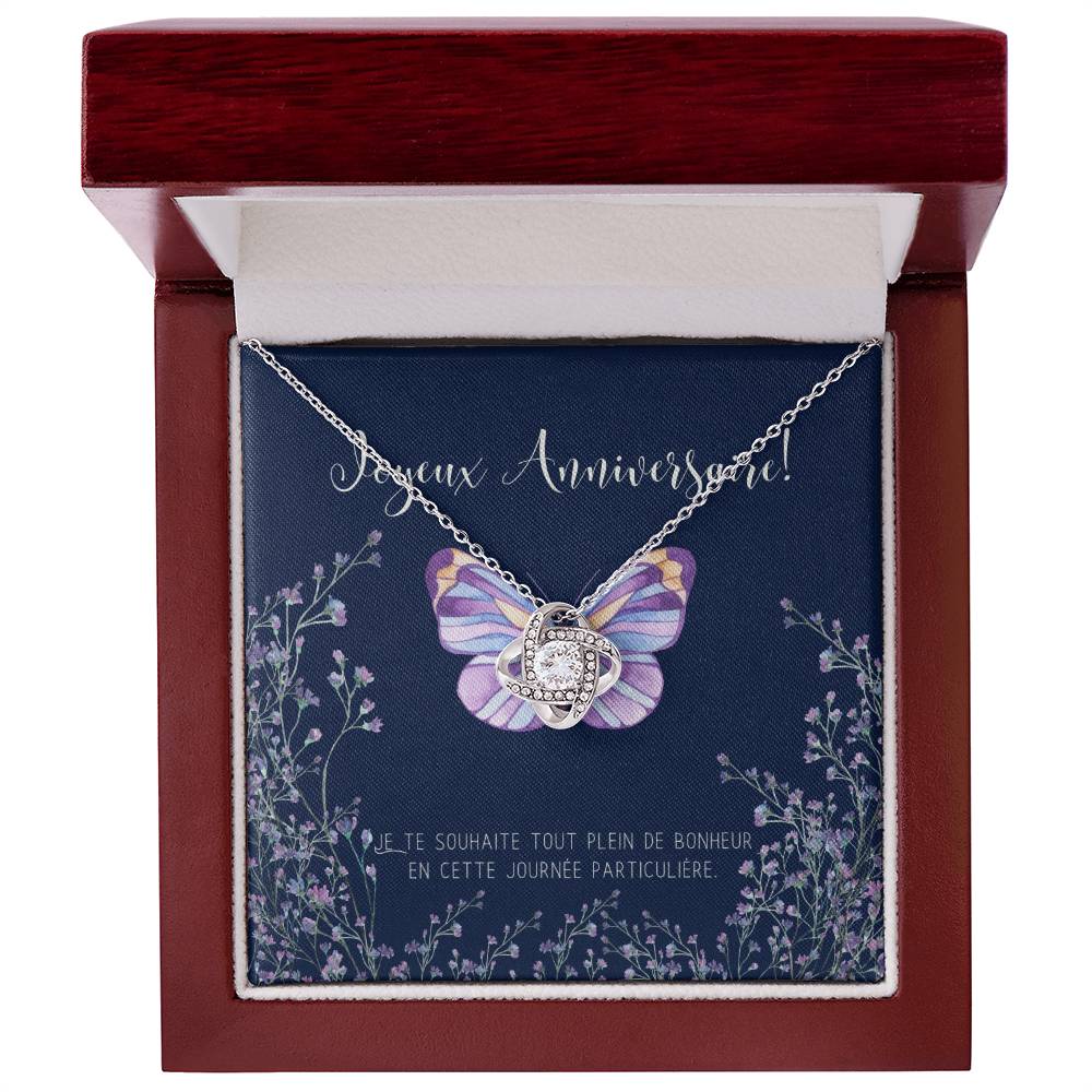 Joyeux Anniversaire Necklace | Personalized Birthday Gift | Birthday Necklace for French Mother | Birthday Necklace for French Girl Friend