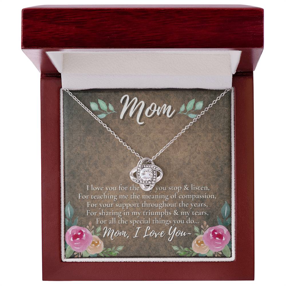A Unique Gift for Your Mom - Love Knot Necklace